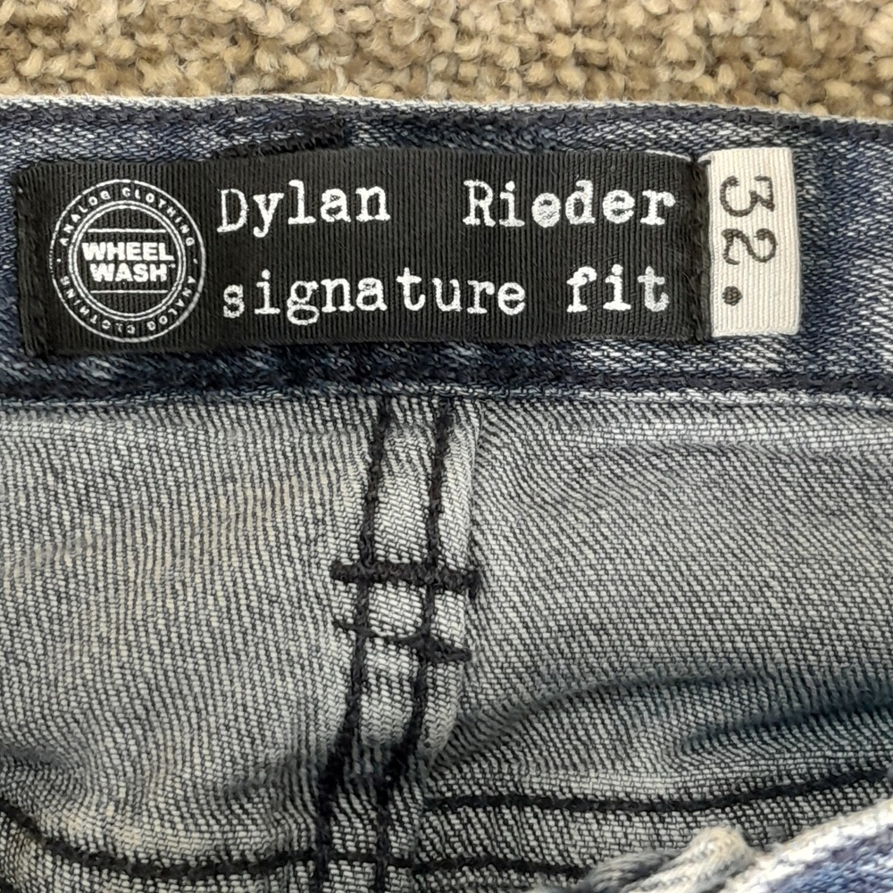 Analog Dylan Rieder Jeans Mens 32 Blue Wheel Wash Signature Fit Denim Pants - Picture 3 of 9